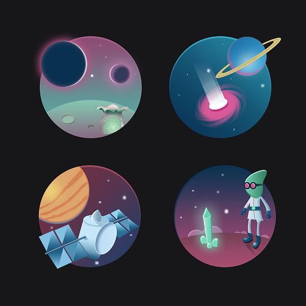 星球icon|ui|图标|嘿_李大爷 - 原创作品 - 站酷 (zcool)