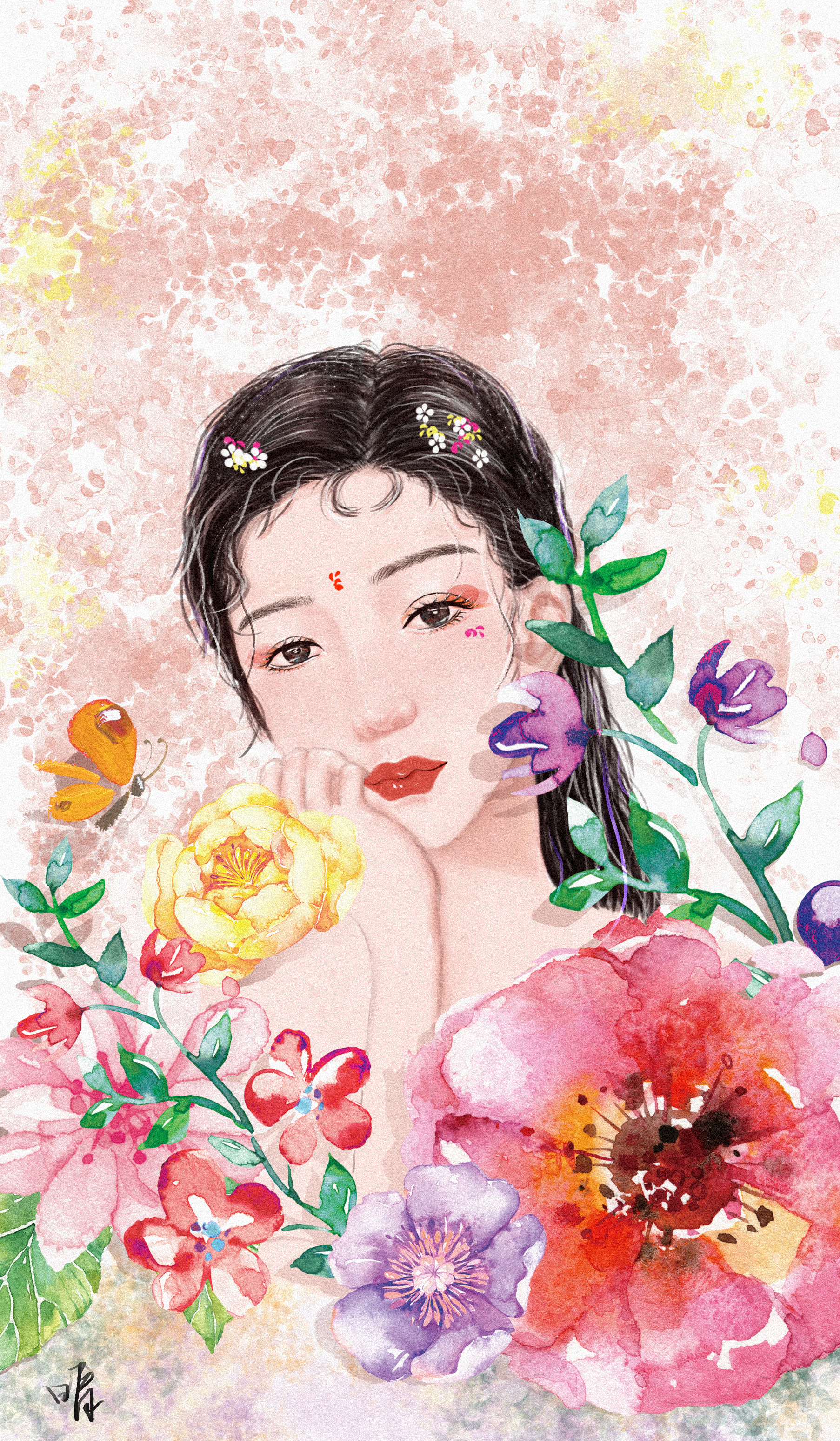 手绘练习|插画|创作习作|她和她 - 原创作品 - 站酷 (zcool)