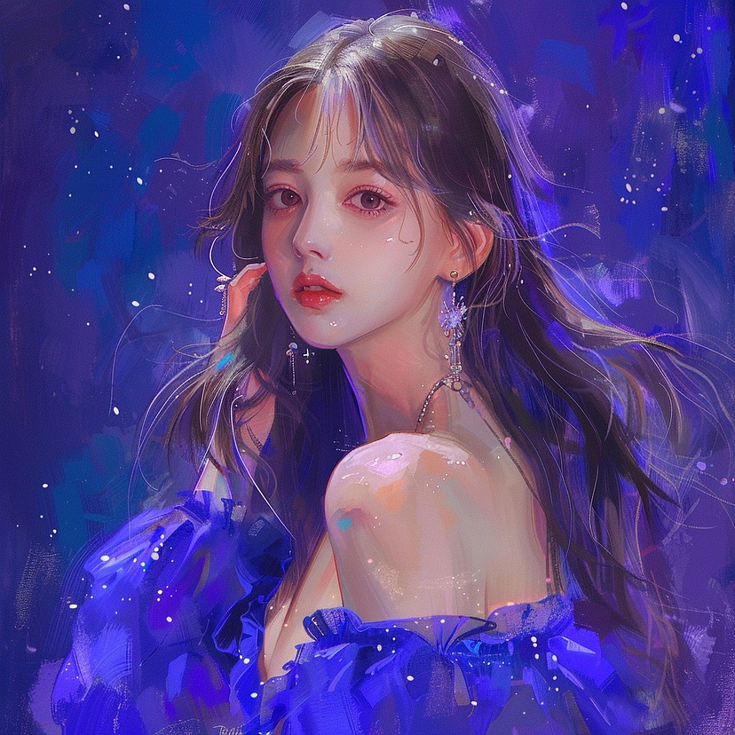 紫色梦幻少女（图ZMzY2MDY1Nzg0） - 绘画 - 站酷设计师pj201129原创素材 - 站酷ZCOOL