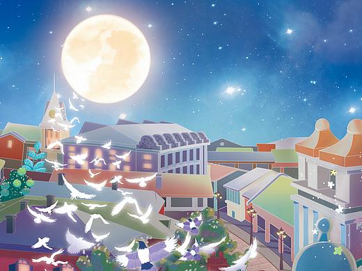 【大米小鎮(zhèn)】七夕佳節(jié)（個(gè)人主頁(yè)-ZNDczMDM2MzI=） - 商業(yè)插畫(huà) - 站酷設(shè)計(jì)師亓三原創(chuàng)素材 - 站酷ZCOOL