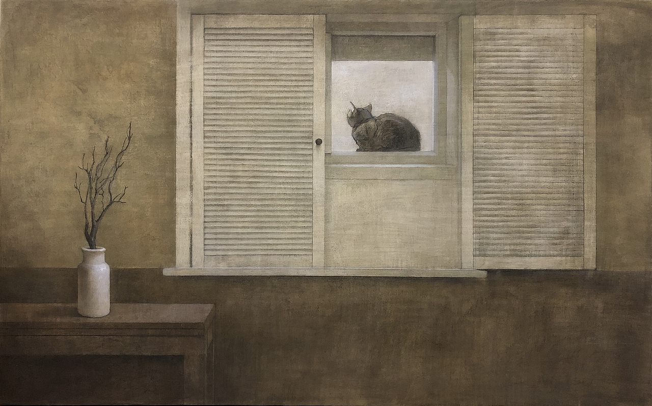 《猫与窗》（图ZMTkwODQ0MTky） - 绘画 - 站酷设计师何石磊Leo原创素材 - 站酷ZCOOL