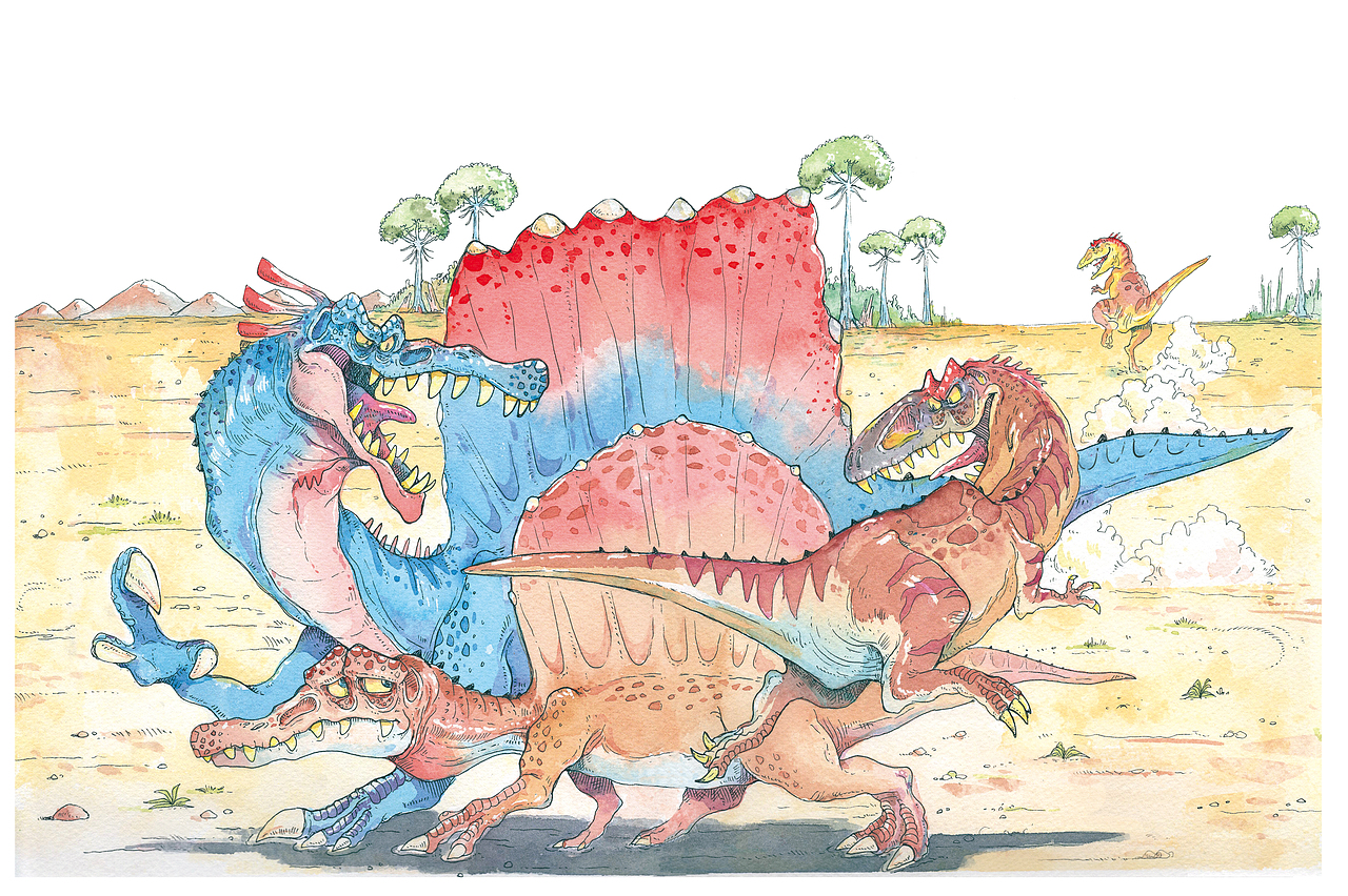 嗷~我是棘龙（图ZMzA0NjY1NTg0） - 儿童插画 - 站酷设计师威廉旺卡先生原创素材 - 站酷ZCOOL