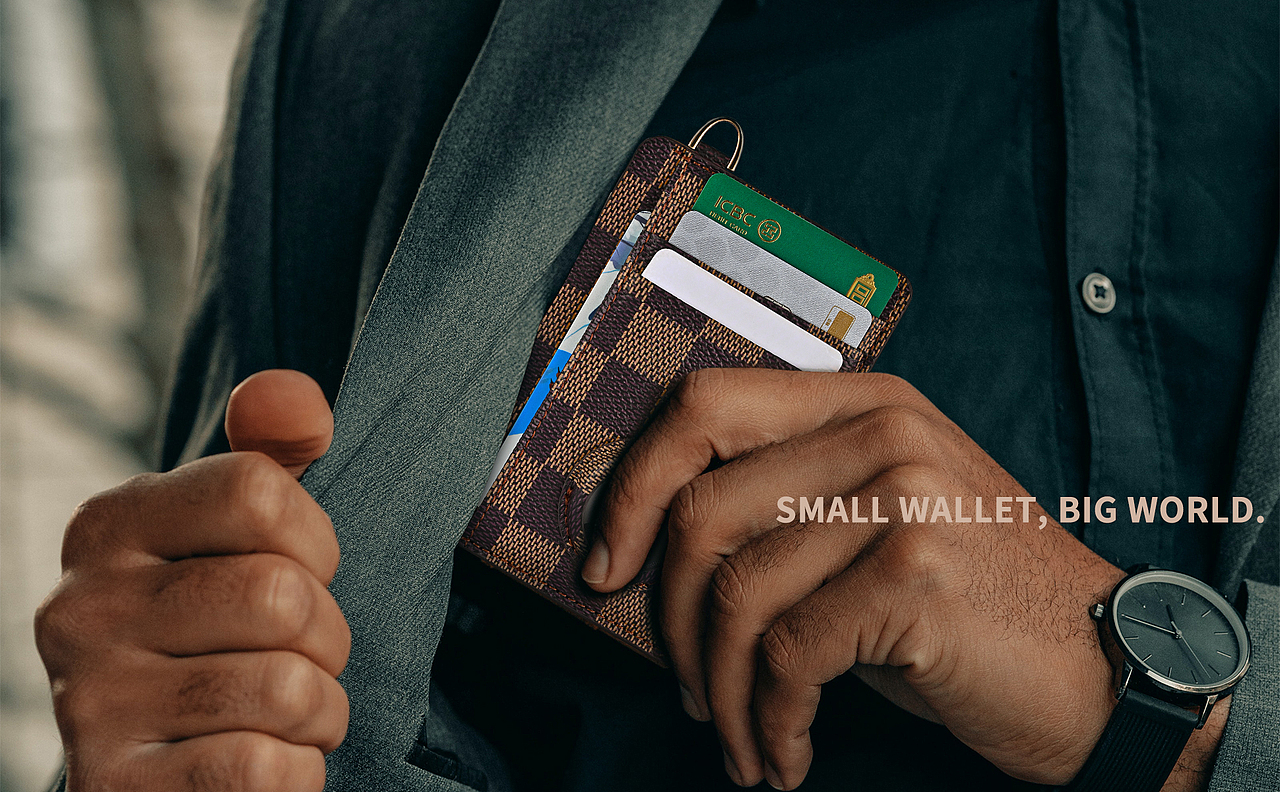 亚马逊格子纹 AirTag追踪器卡包