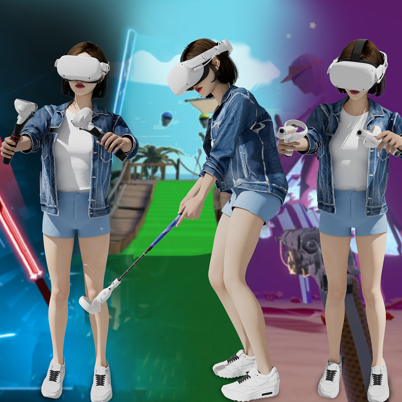 商业作品 一些VR眼镜配件产品图