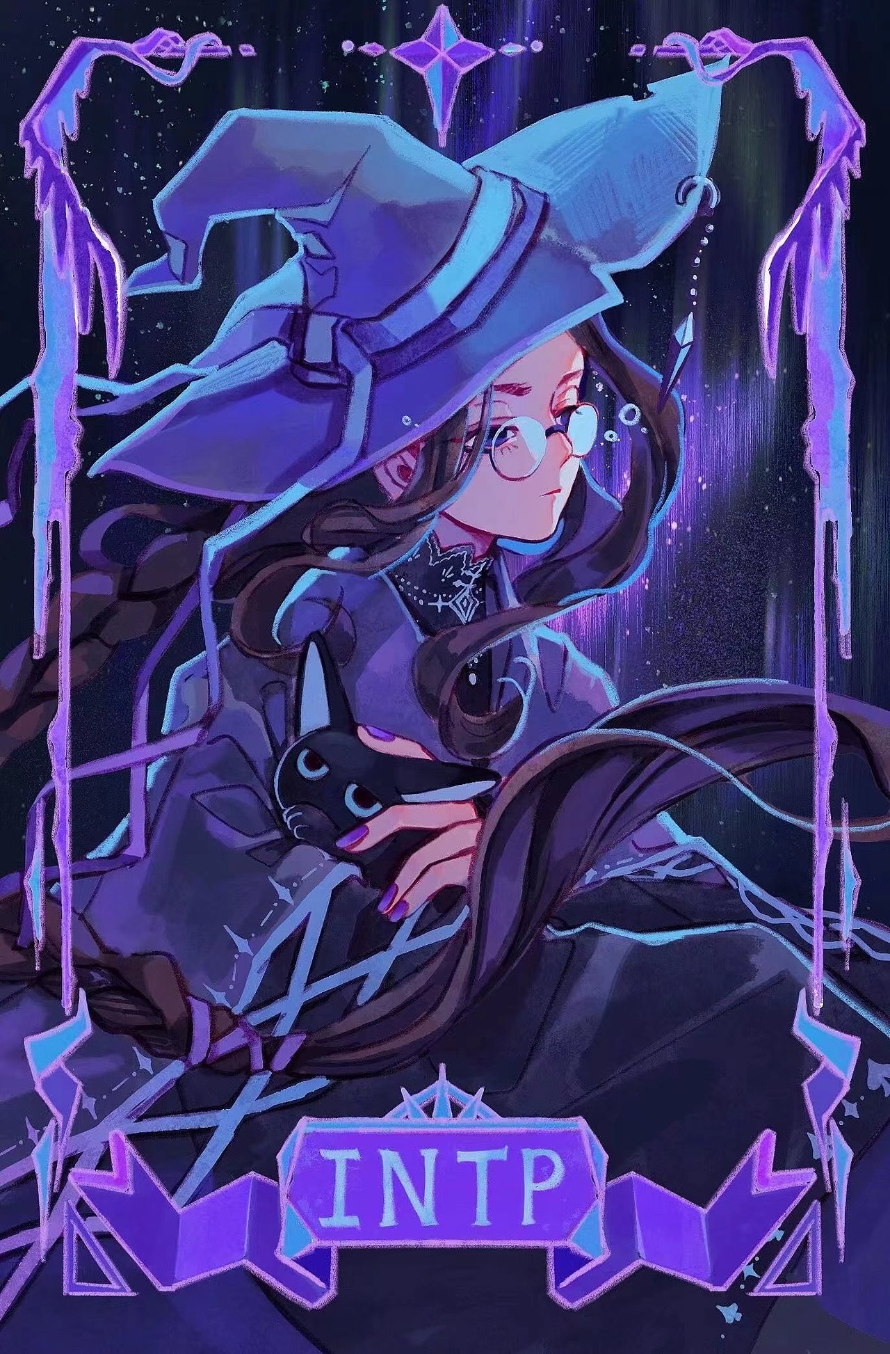 原创MBTI插画 | 魔女紫人组（图ZMzY1NjMwMDgw） - 创作习作 - 站酷设计师阿花花太多原创素材 - 站酷ZCOOL