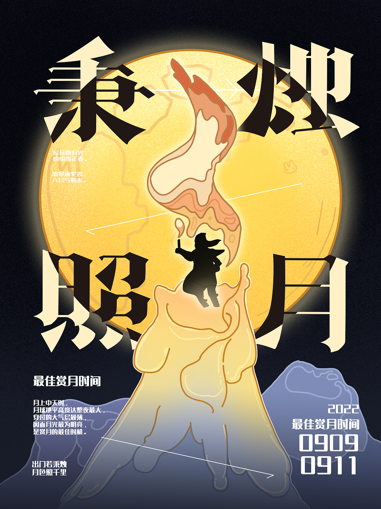 秉烛照月（图ZMzE0NDY2MTE2） - 海报 - 站酷设计师绿松石turquoise原创素材 - 站酷ZCOOL