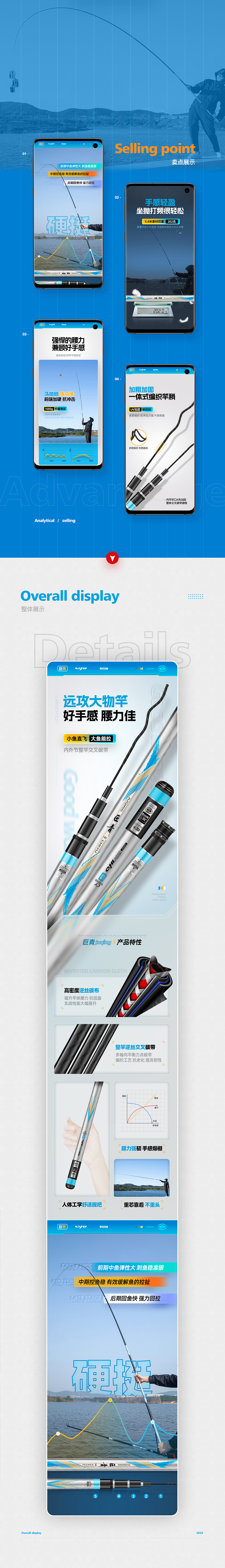渔具户外用品| 鱼竿大物竿详情页展示（图ZMzYwNjY2MjM2） - 电商 - 站酷设计师零度渔具视觉原创素材 - 站酷ZCOOL