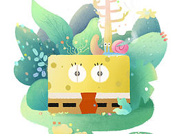 海绵宝宝(小场景插画)