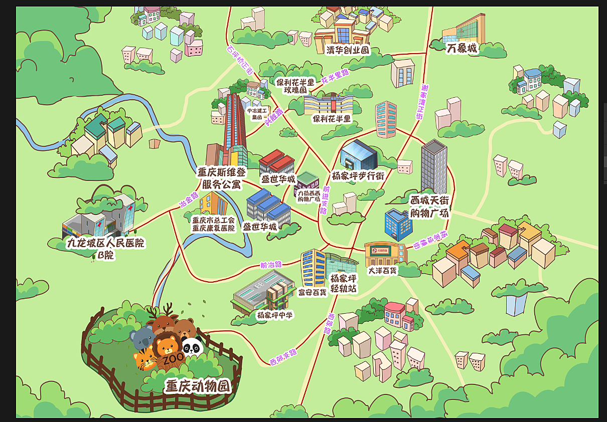 重庆地图|插画|商业插画|抠脚鸭鸭 - 原创作品 - 站酷 (ZCOOL)