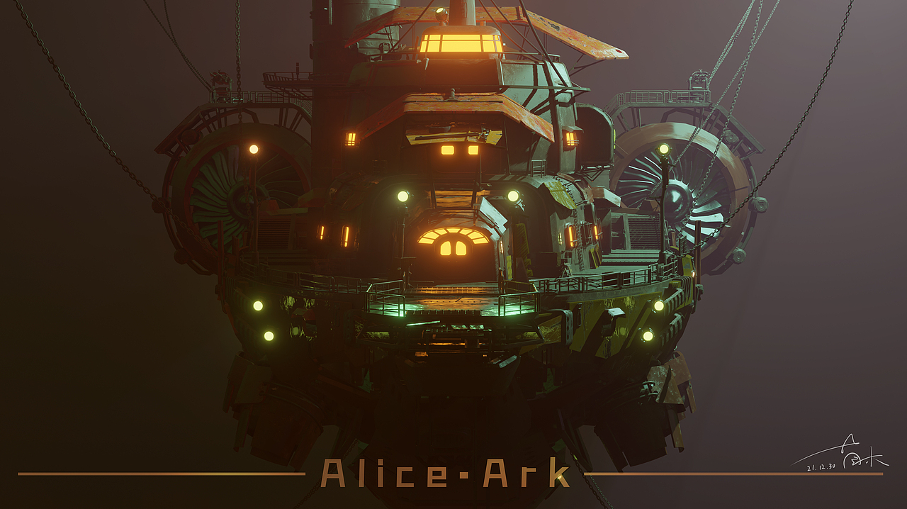 Alice废土飞船 夜晚（图ZMjg2Mjk3MzQw） - 机械/交通 - 站酷设计师SAO吉森原创素材 - 站酷ZCOOL