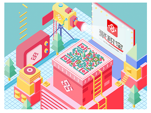 給公司畫的立體二維碼（個人主頁-ZMjQwOTE2Njg=） - 交互/UE - 站酷設計師不吃米飯Jarffee原創(chuàng)素材 - 站酷ZCOOL