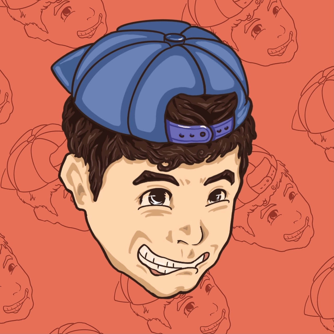 美式风格微信头像板绘