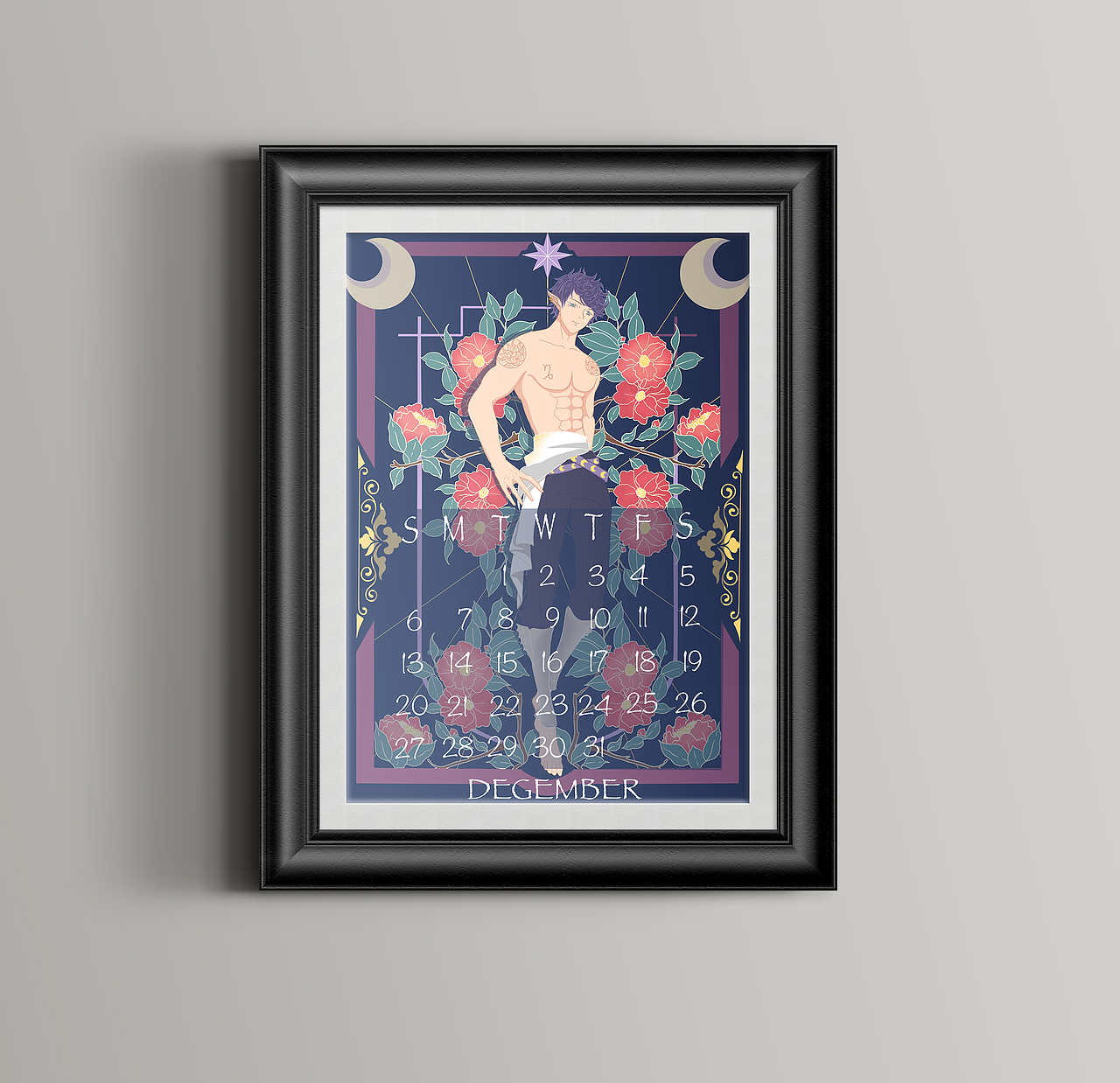 《十二星座》2020年历（图ZMTg5NjQ4NjMy） - 艺术插画 - 站酷设计师鹿角Jones原创素材 - 站酷ZCOOL
