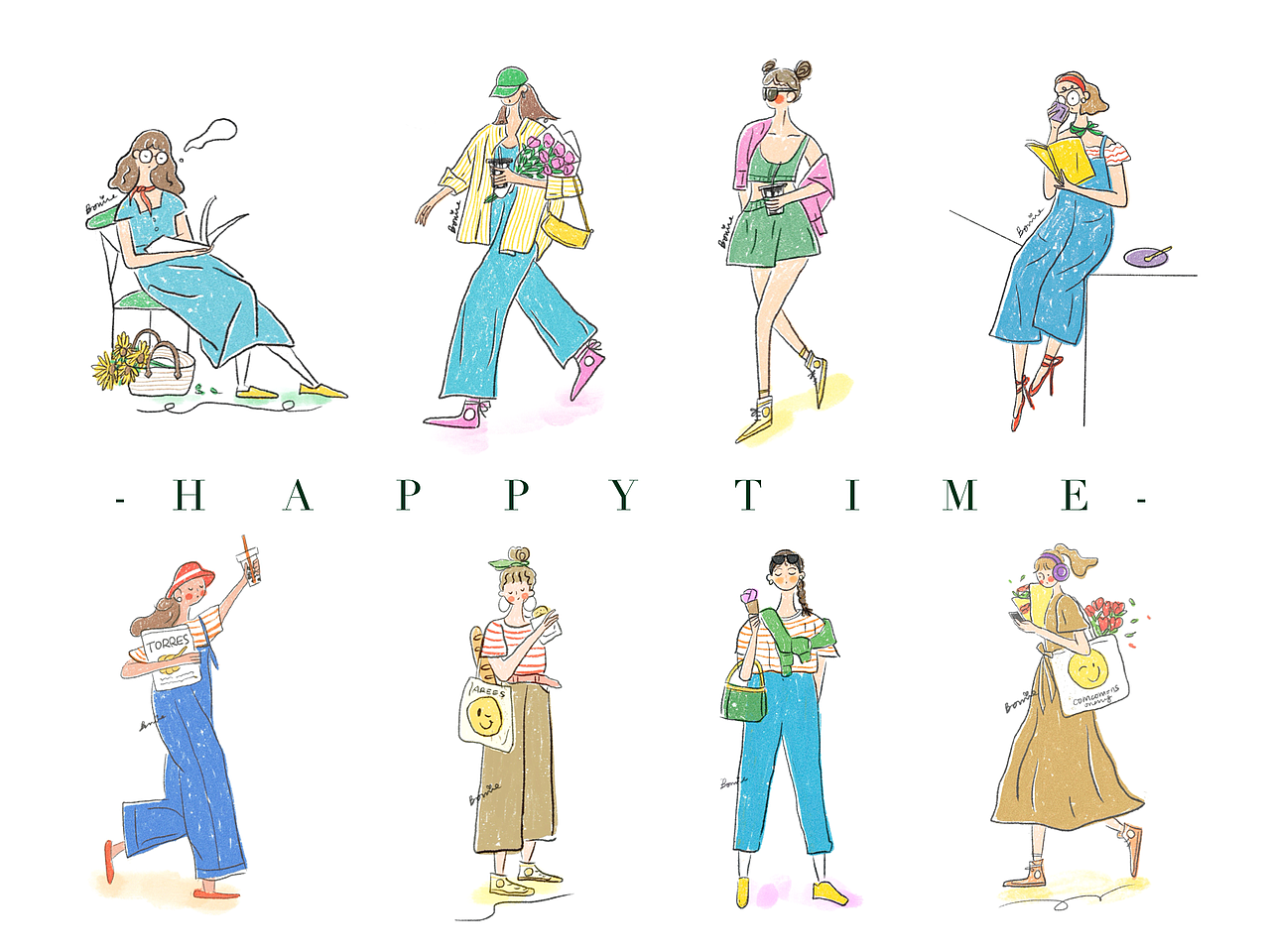 原創(chuàng)插畫｜人物練習(xí)OOTD（圖ZMjYzMjAxOTky） - 商業(yè)插畫 - 站酷設(shè)計師酒夏原創(chuàng)素材 - 站酷ZCOOL