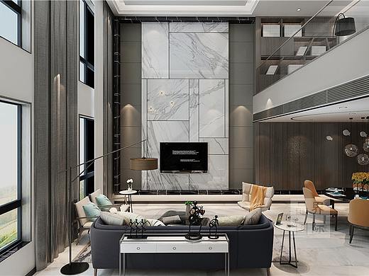 郑州品界设计丨普罗旺世龙之梦210平复式现代简约设计