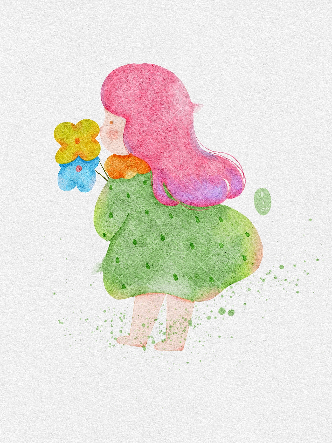 儿童插画｜水彩人物