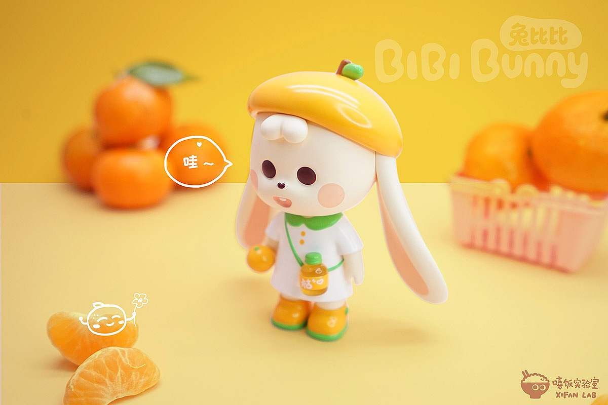 潮玩限定 | 兔比比小桔子（图ZMjgxMzcxNDI4） - 玩具 - 站酷设计师嘻饭实验室原创素材 - 站酷ZCOOL