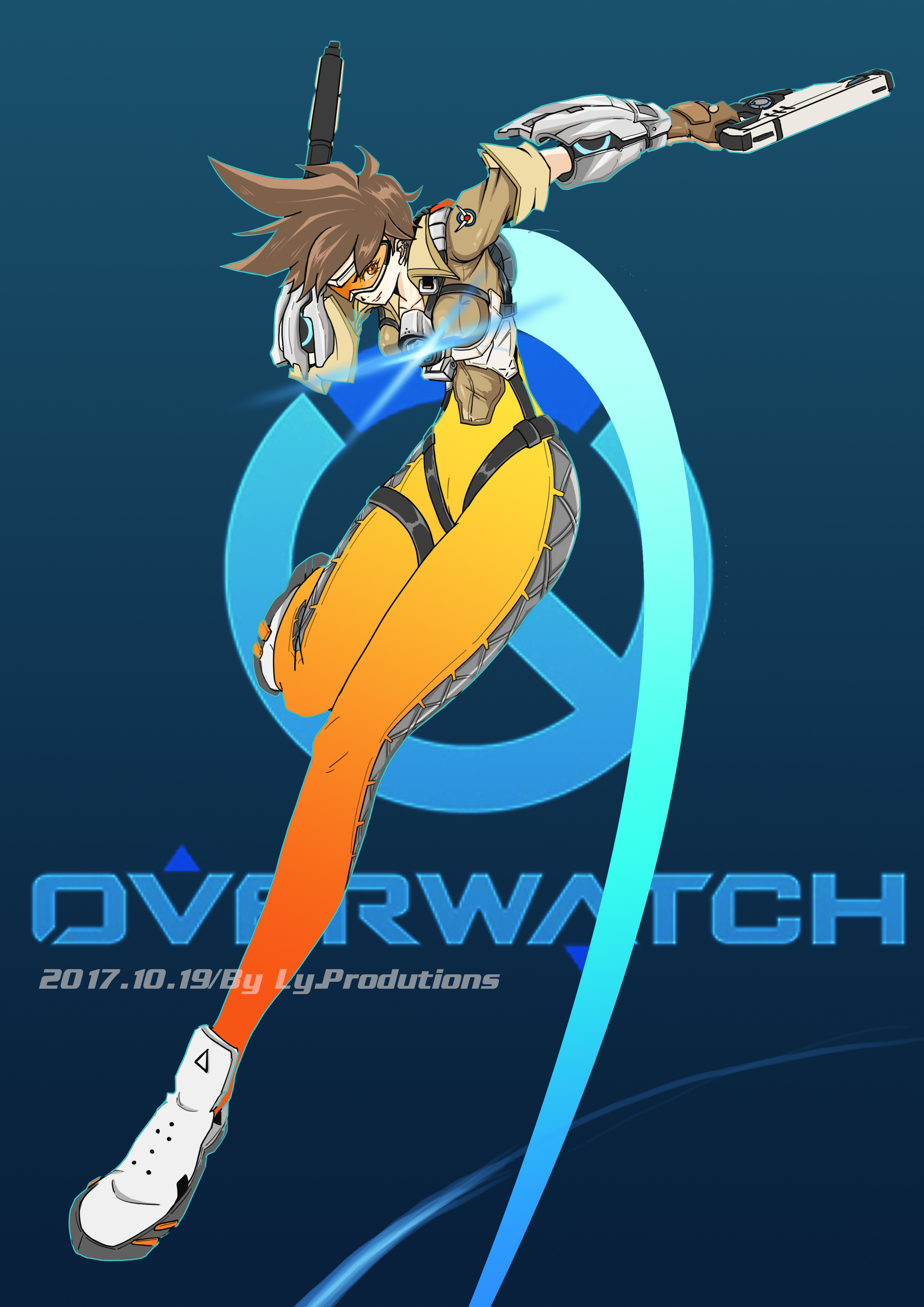 守望先锋 猎空|插画|插画习作|画画的越越 - 原创作品 - 站酷 (zcool)