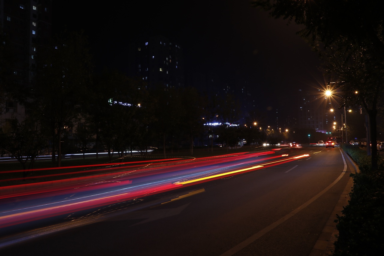车流夜景