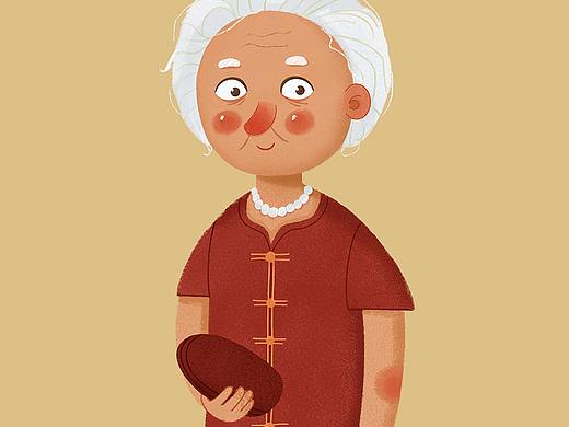 老奶奶插画（个人主页-ZNDYyMzk2NzY=） - 儿童插画 - 站酷设计师甜甜圈1992753014原创素材 - 站酷ZCOOL