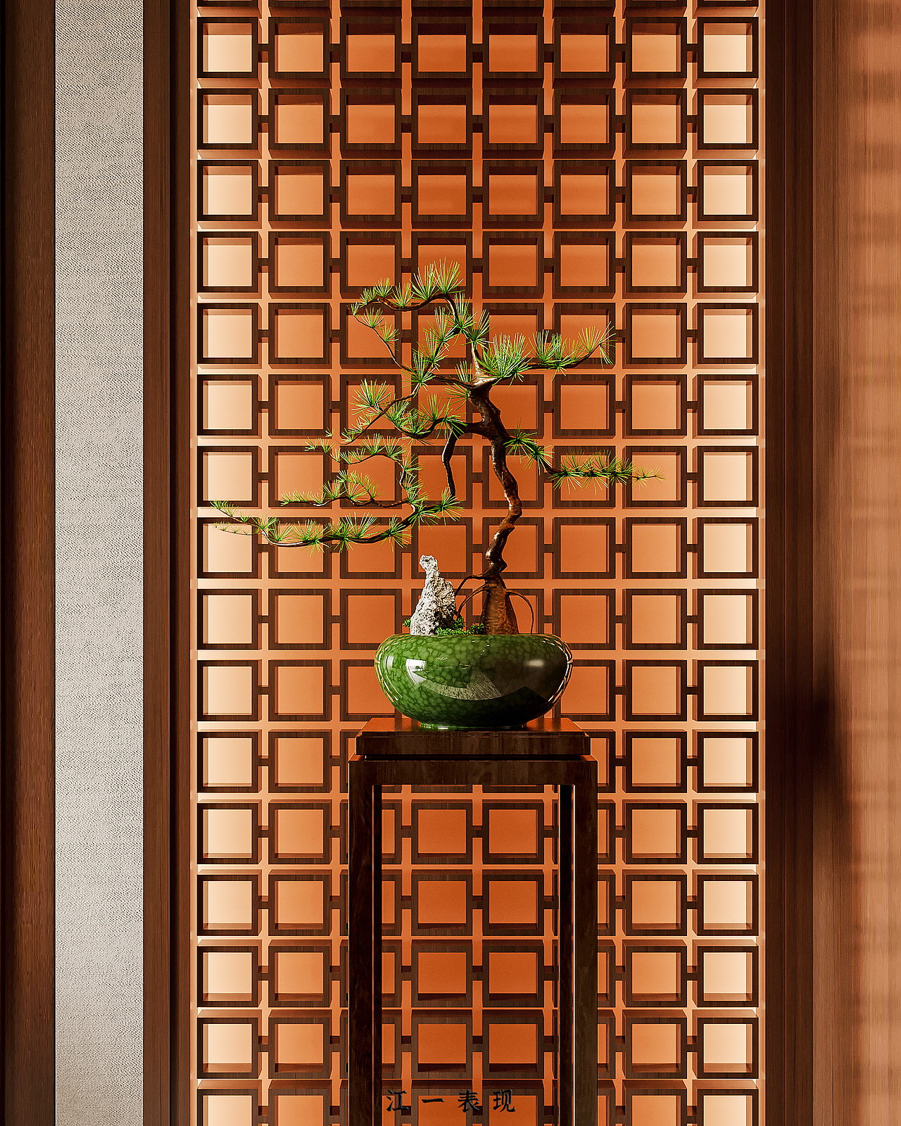 复刻一层中式（图ZMjk0Mjk5MDky） - 家装设计 - 站酷设计师文孑表现原创素材 - 站酷ZCOOL