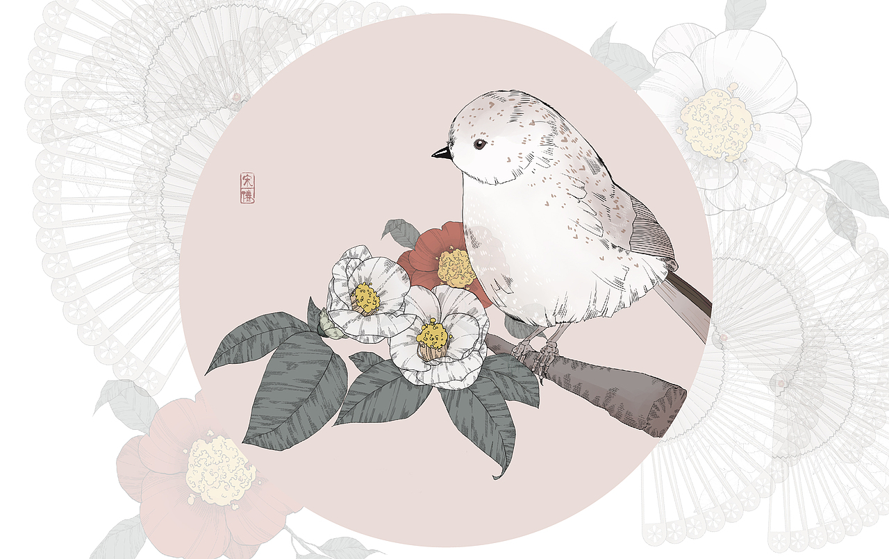 茶 花（图ZMTkzMDY0NDA0） - 创作习作 - 站酷设计师宋烦原创素材 - 站酷ZCOOL