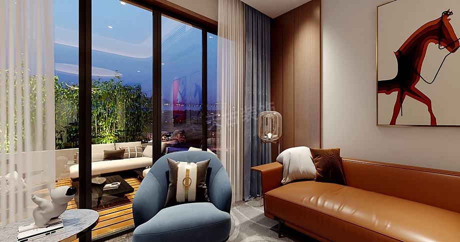 江山樾别墅装修案例,现代简约风设计效果图,天古装饰