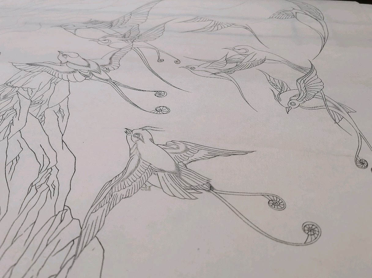 工笔重彩|东君绘制过程（图ZMjQ1NjU0MDk2） - 艺术插画 - 站酷设计师绯靥原创素材 - 站酷ZCOOL