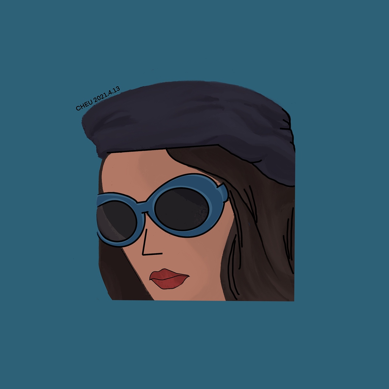 原创插画头像#眼睛女（图ZMjUxMTA3Njcy） - 创作习作 - 站酷设计师臭皮酱CHEU原创素材 - 站酷ZCOOL