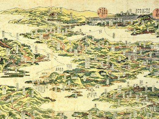 丰富多彩的手绘地图案例，融合了多时期不同的手绘地图