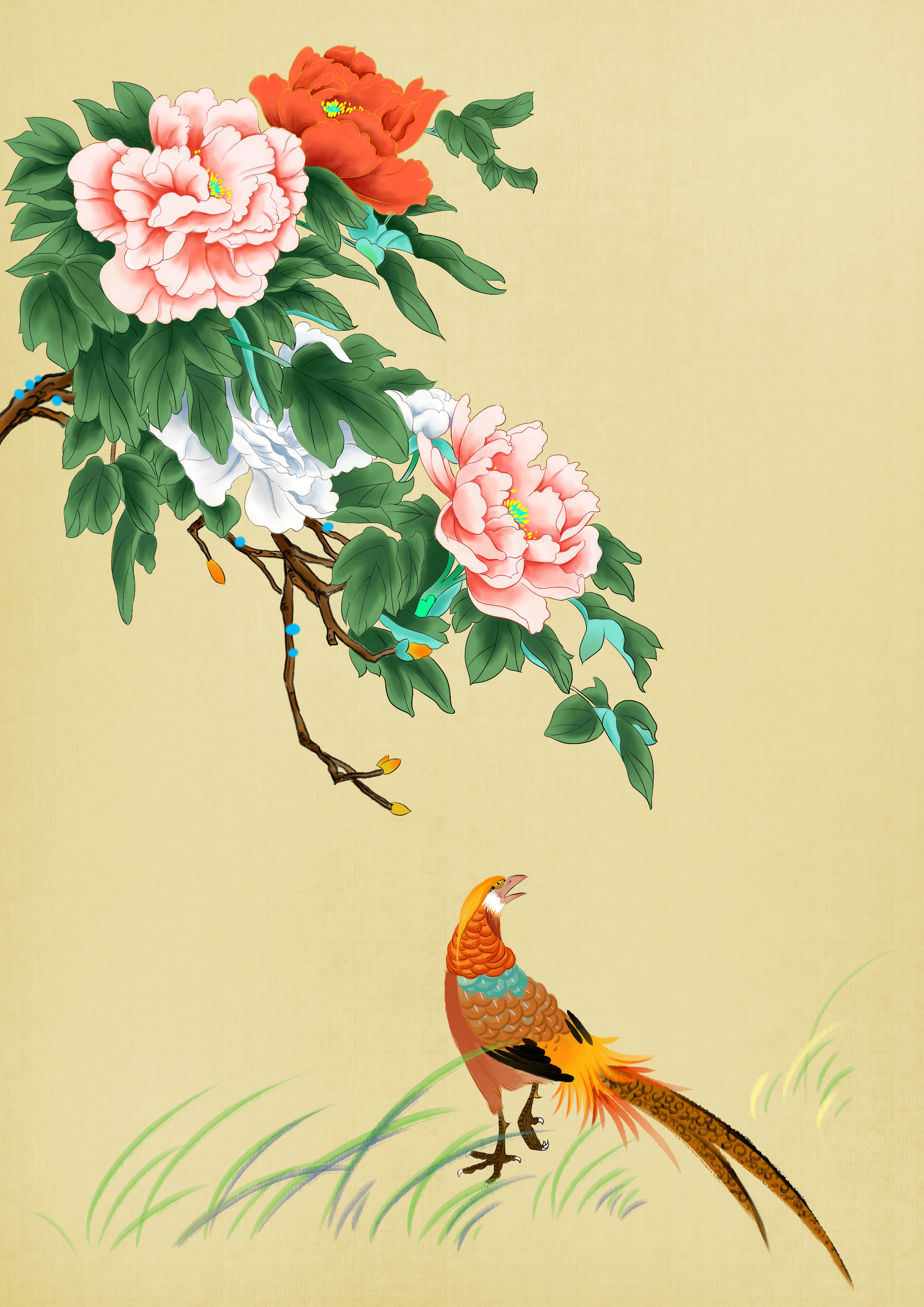 工笔花鸟|插画|商业插画|jzha - 原创作品 - 站酷 (zcool)