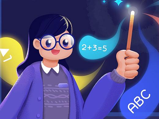 教师节海报（个人主页-ZNTQ4NzM1Mjg=） - 艺术插画 - 站酷设计师momokome原创素材 - 站酷ZCOOL