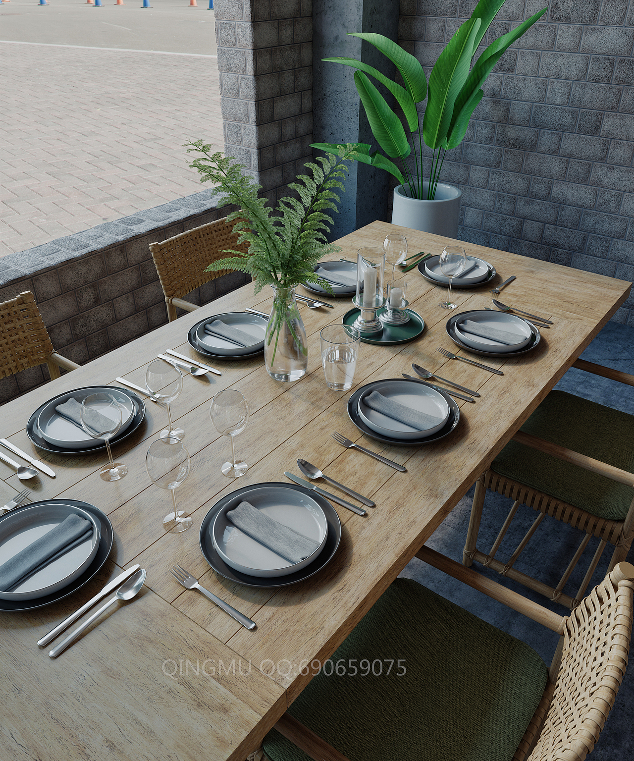 工业风餐厅表现（图ZMTMxMDkyMDI0） - 家装设计 - 站酷设计师anni_13原创素材 - 站酷ZCOOL