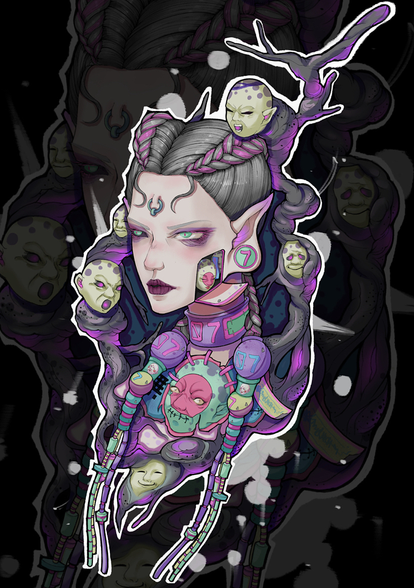 插画练习｜系列妖怪（图ZMzM1MzE5NDg4） - 艺术插画 - 站酷设计师kakyep原创素材 - 站酷ZCOOL