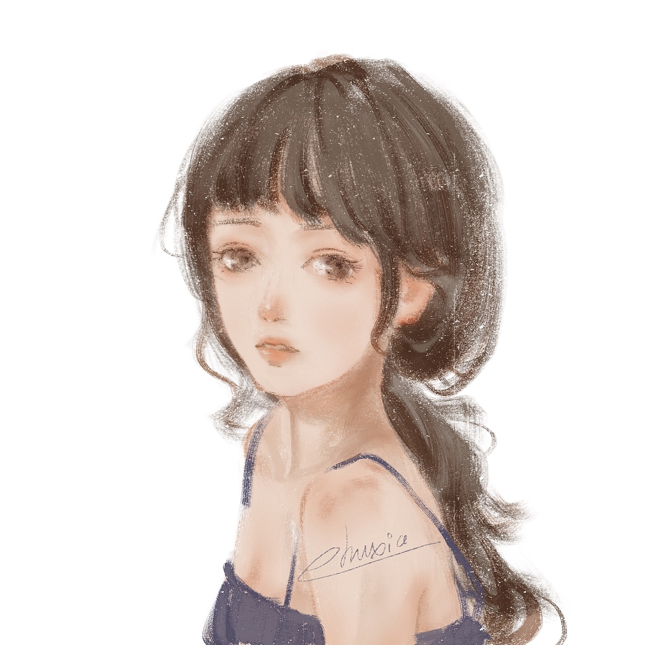 小姐姐速涂006|插画|创作习作|初夏在画画_原创作品-站酷zcool