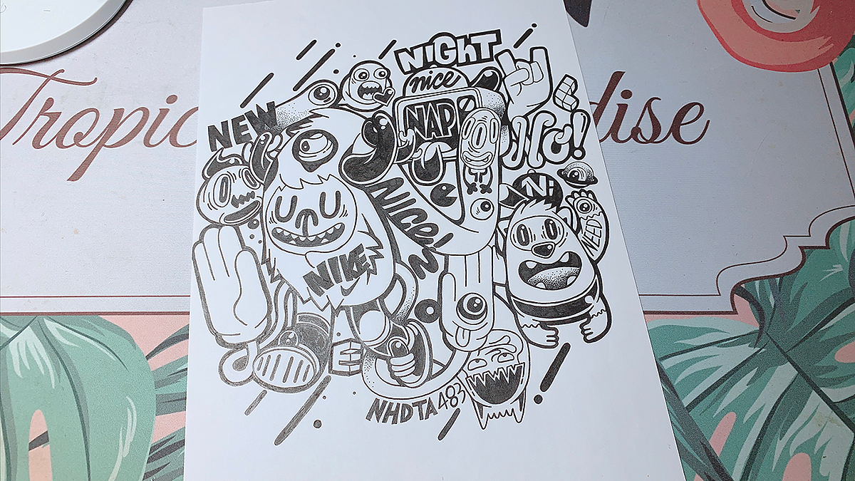 『字母小怪物』手绘稿合辑（图ZMTYzMTE3NDY4） - 创作习作 - 站酷设计师LOKLIAO丶樂原创素材 - 站酷ZCOOL