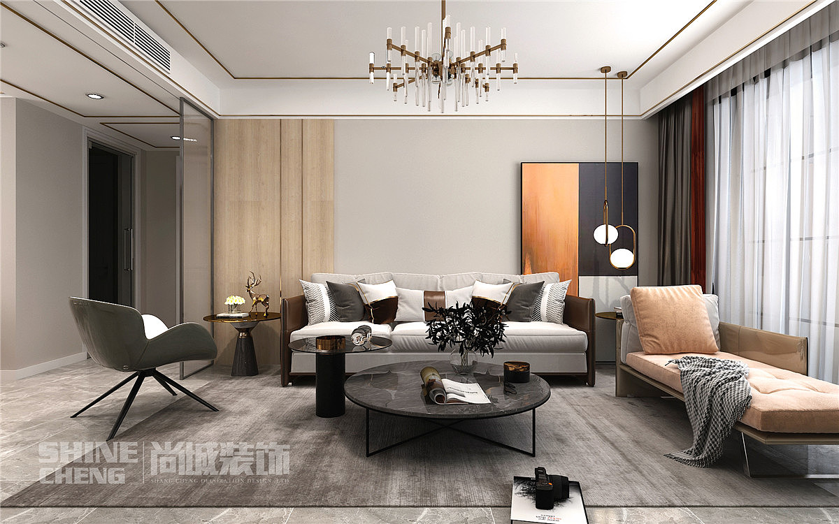 泰安都市森林小区116平现代简约风格装修设计效果图