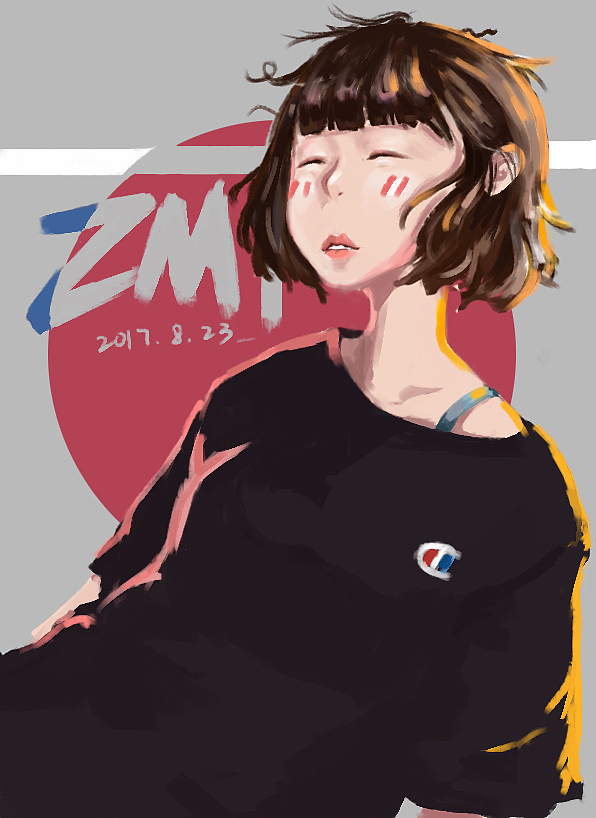 啊哈自画像（图ZMTA4MDIyOTgw） - 创作习作 - 站酷设计师六六六的六六六原创素材 - 站酷ZCOOL