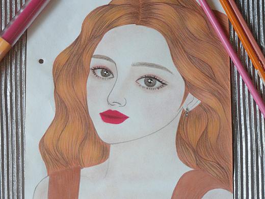 插画练习55 卷发