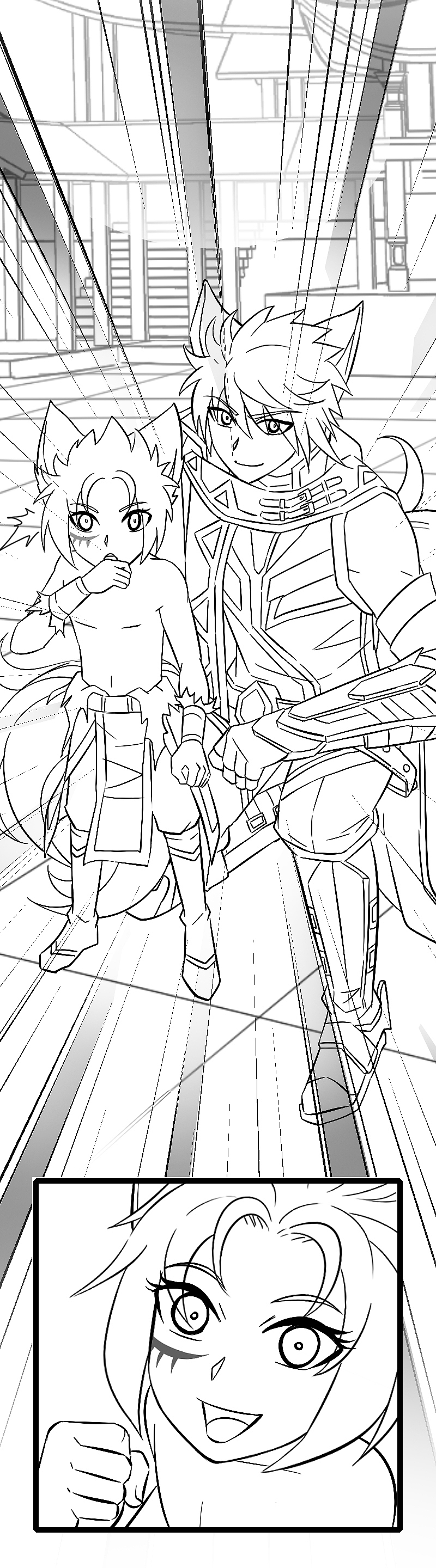 《王者荣耀之大魔导师》部分线稿图8