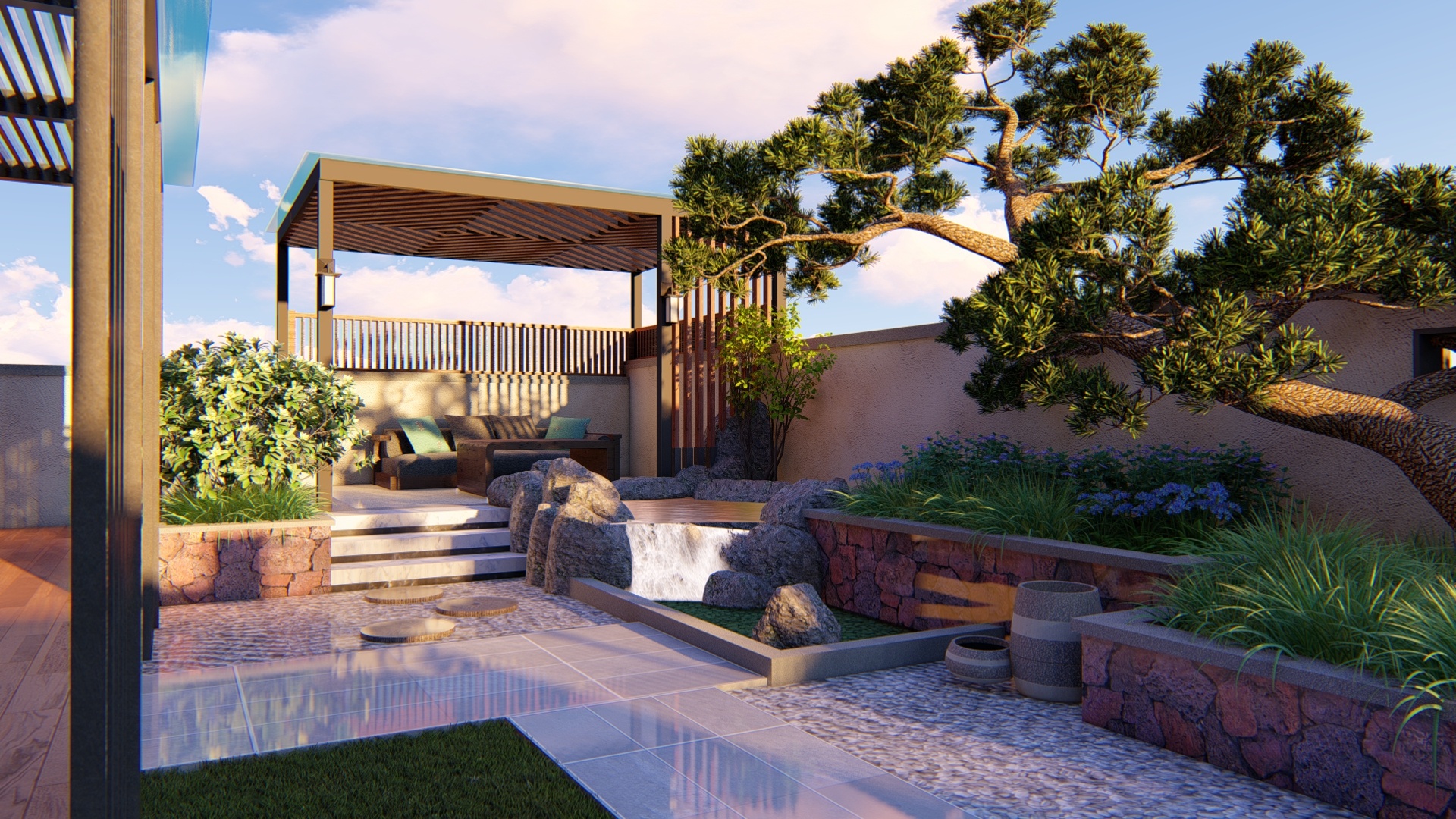 重庆茶园70平禅意花园(纯设计)|空间|景观设计|合庭院梦景观 - 原创