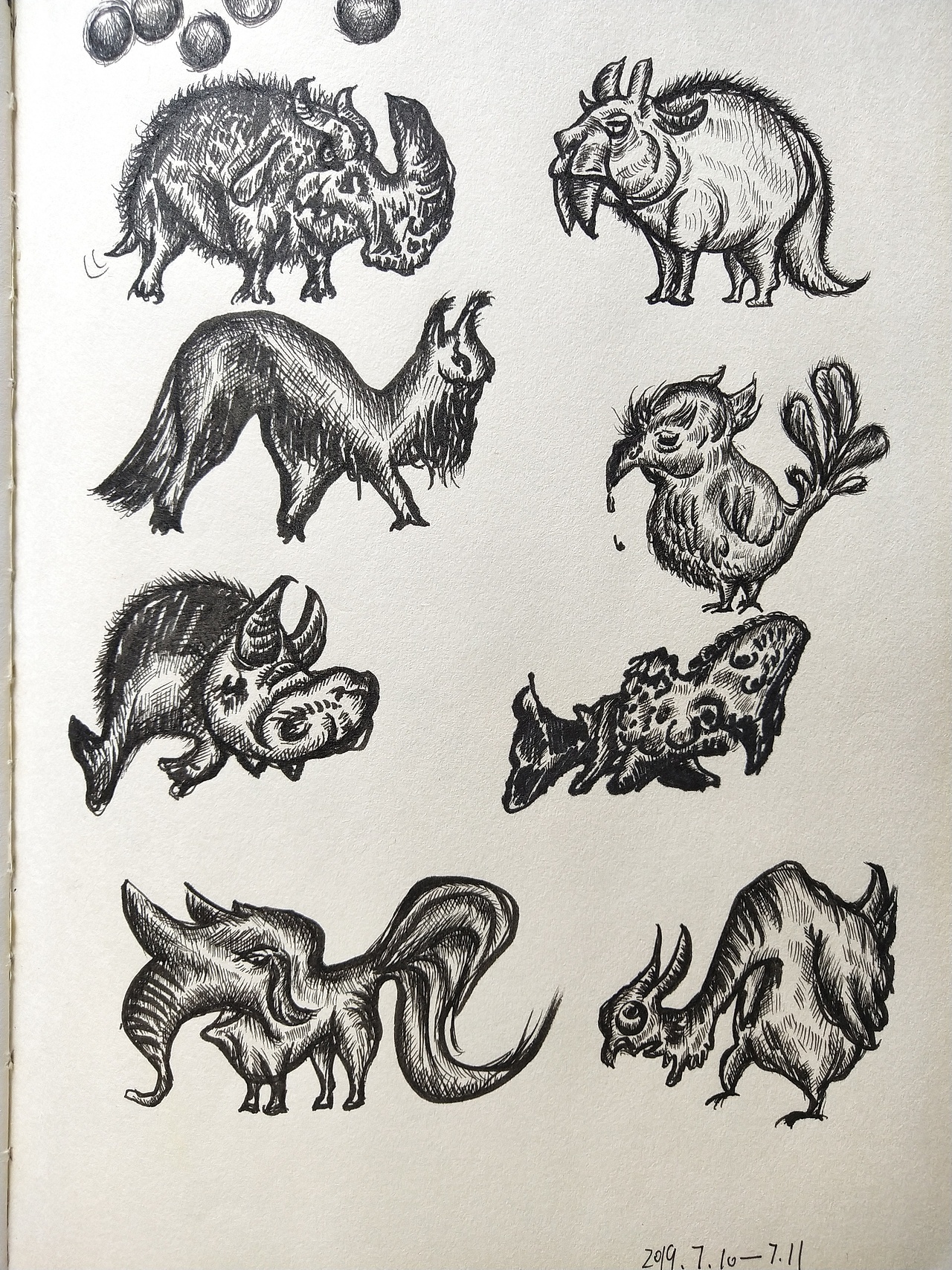 2019年钢笔画练习（图ZMTgzNDAxNDI4） - 新锐潮流插画 - 站酷设计师丁小厌原创素材 - 站酷ZCOOL