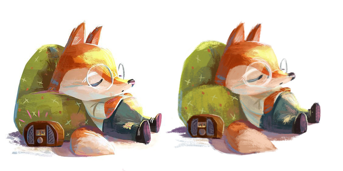 睡着的小狐狸|插画|儿童插画|仔仔悟 - 临摹作品 - 站酷 (zcool)