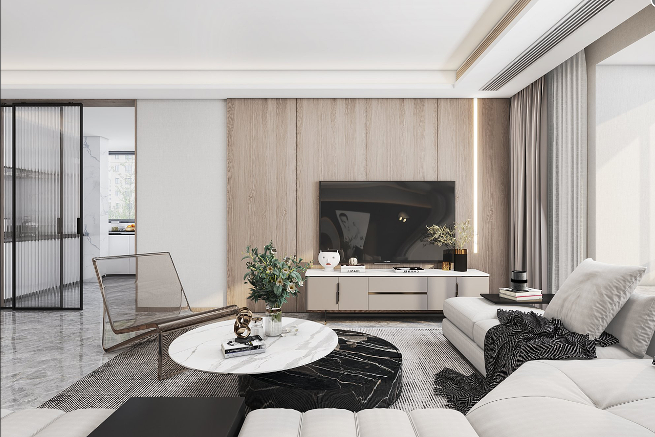 现代轻奢全屋效果图