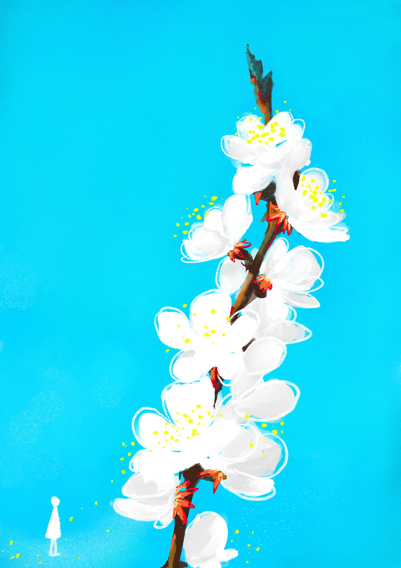 一枝花|插画|艺术插画|一瓶楂画酱 - 原创作品 - 站酷 (zcool)