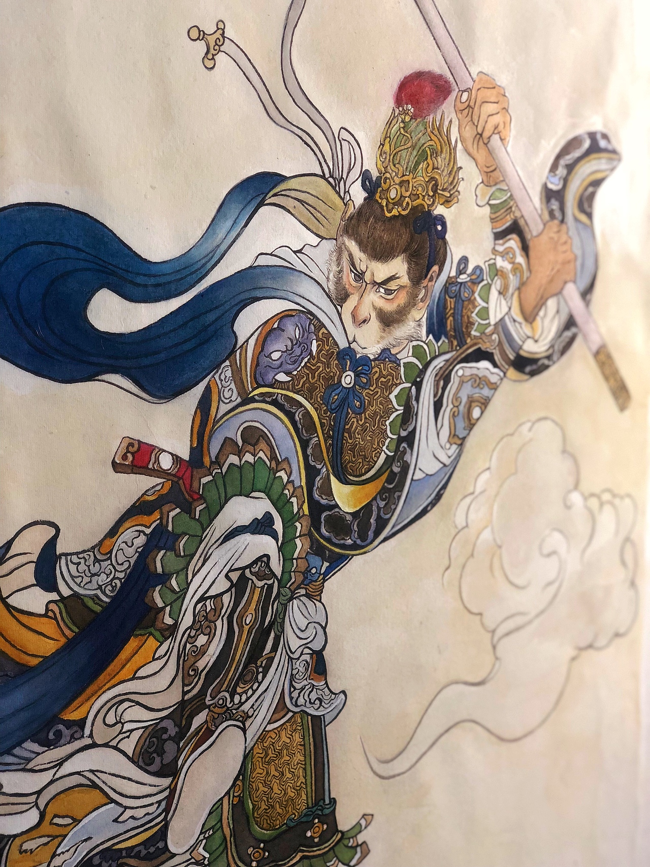 大闹天宫工笔 致敬刘继卣先生（图ZMTMzOTA2NzA0） - 绘画 - 站酷设计师孙闻硕艺术区原创素材 - 站酷ZCOOL