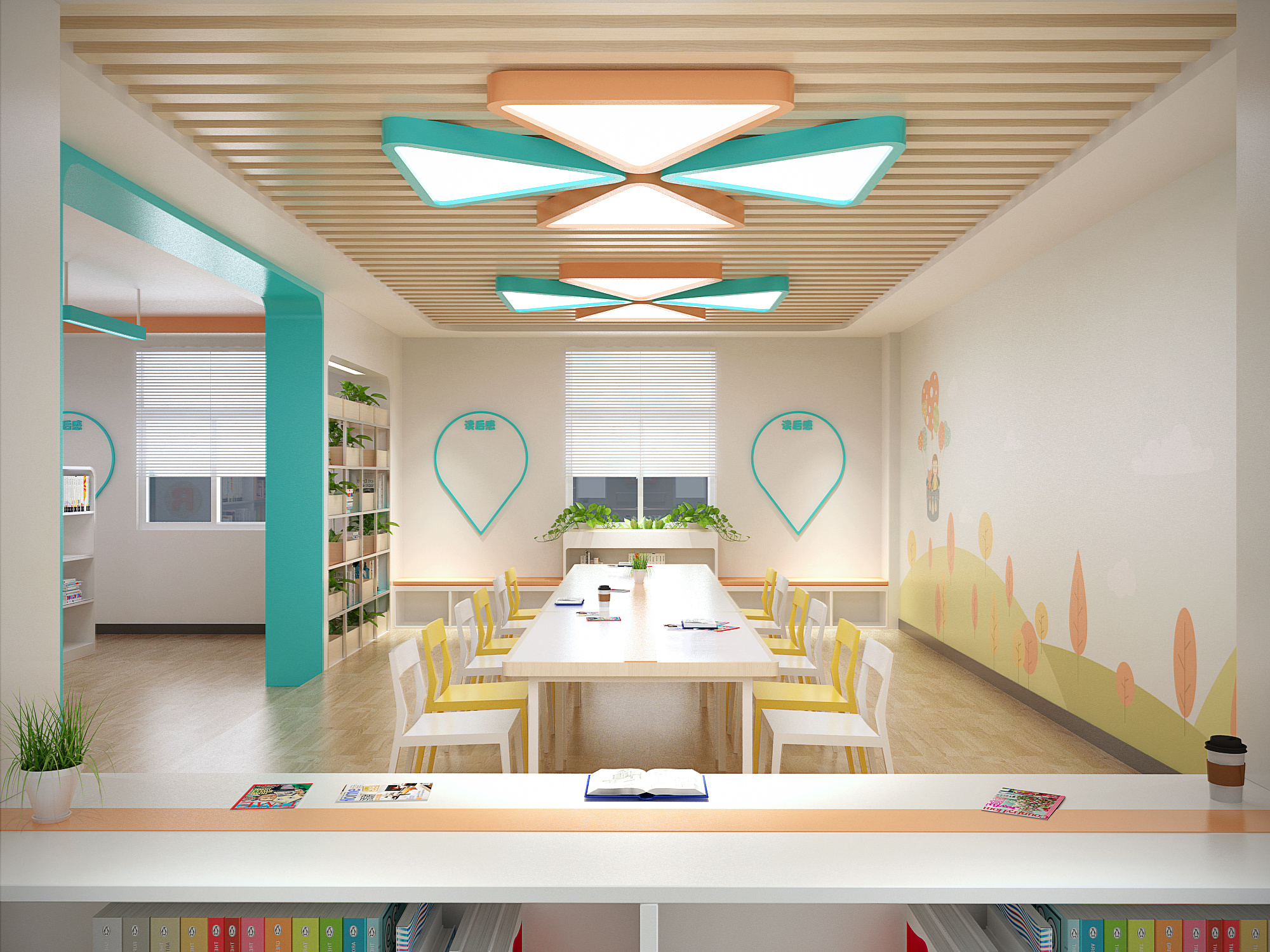 小学图书馆|空间|家装设计|chenjie0321 - 原创作品 - 站酷 (zcool)