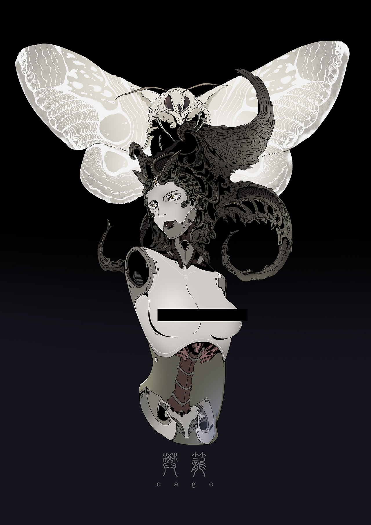 樊笼插画（图ZMjM5MDk5NzI4） - 艺术插画 - 站酷设计师肖大猫NL原创素材 - 站酷ZCOOL