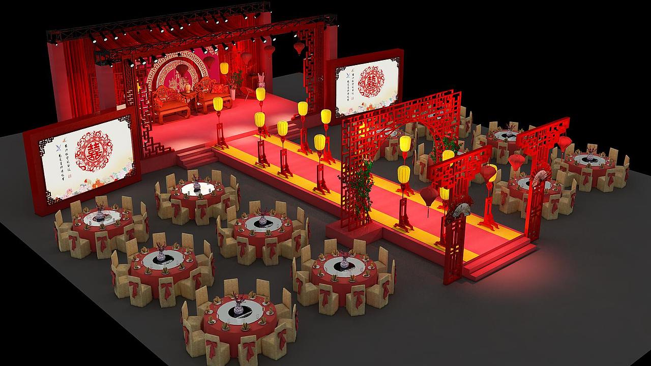 新中式婚礼|空间|舞台美术|lily1213371725_原创作品-站酷zcool