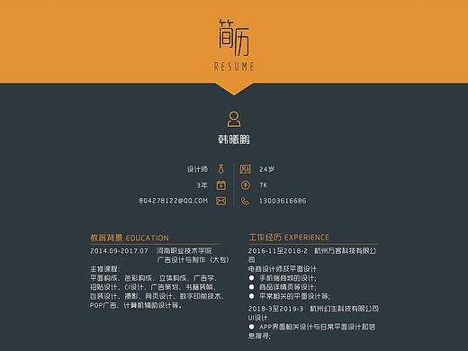 个人简历展示（个人主页-ZMzM4NzYxNDA=） - 其他平面 - 站酷设计师春天花会开丿原创素材 - 站酷ZCOOL